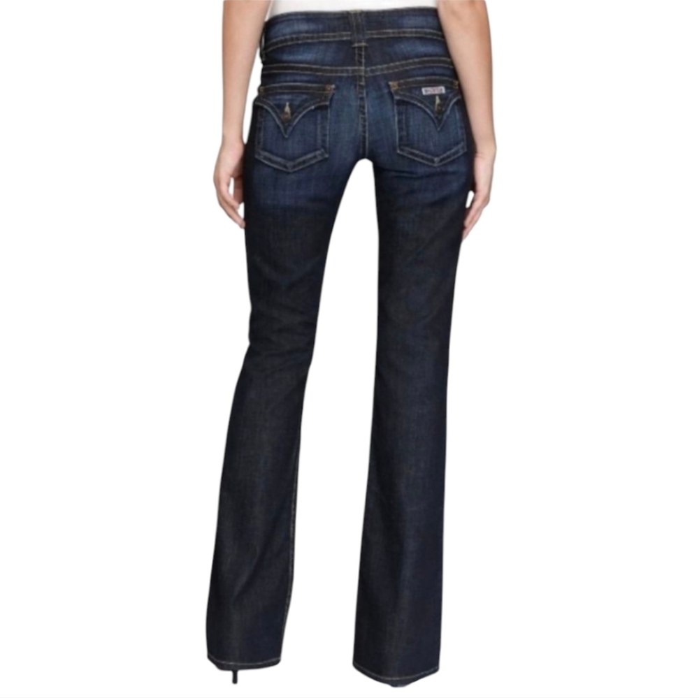 HUDSON Signature mid rise bootcut distressed jeans sz 30x35.5L Tall/Long